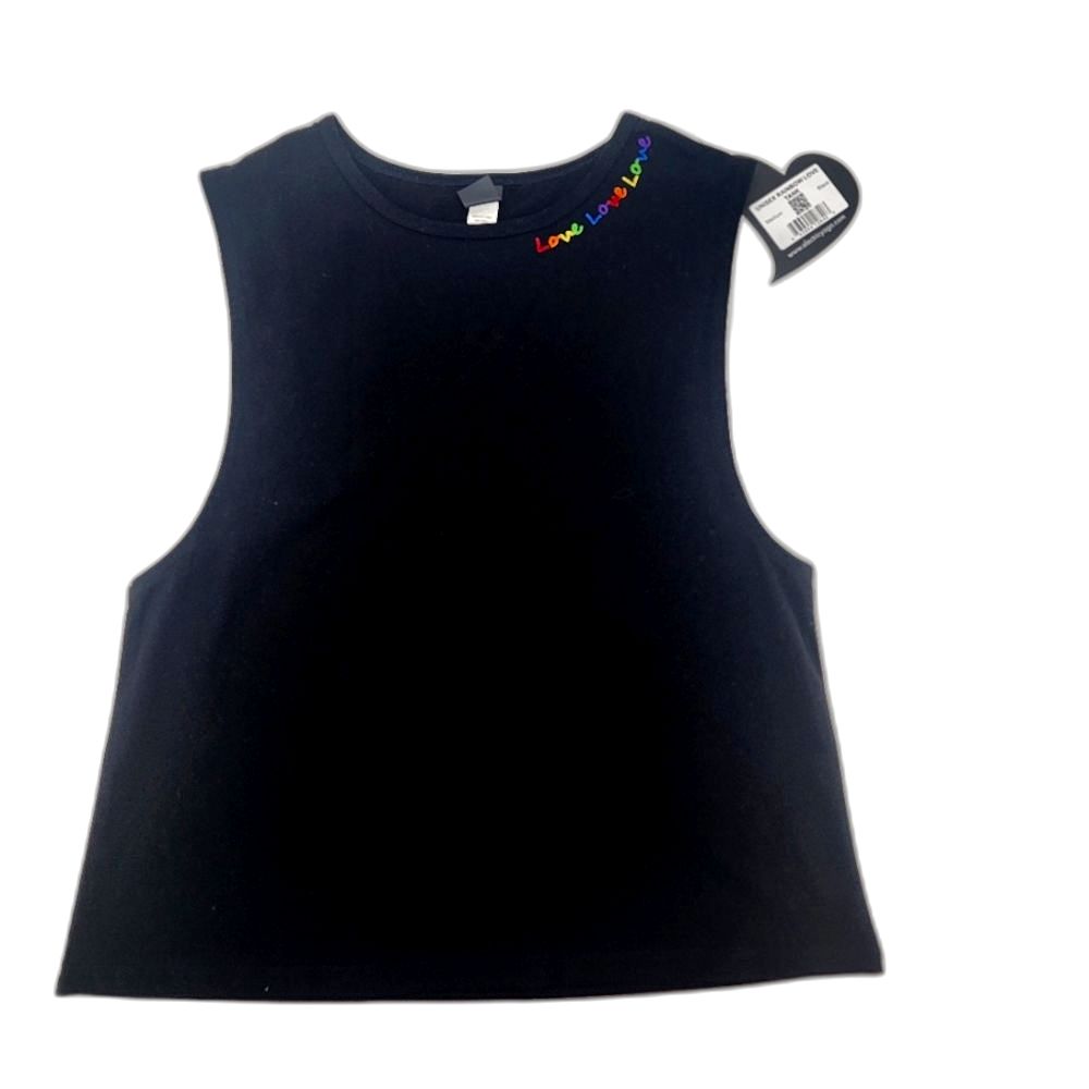 Electric Yoga Love Love Love Black Tee Size M Nwt — image 2 of 4